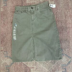 Old navy denim beige pencil skirt slit in back NWT new old stock 2002